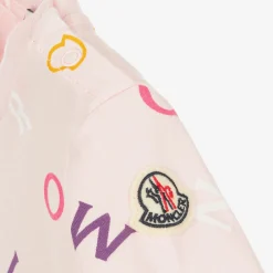 Moncler Enfant Tops*Girls Pink & Multi Logo T-Shirt