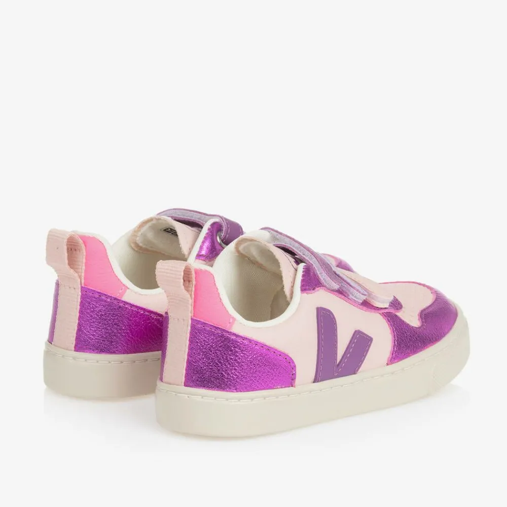 VEJA Trainers|Trainers*Girls Pink & Purple V-10 Leather Trainers
