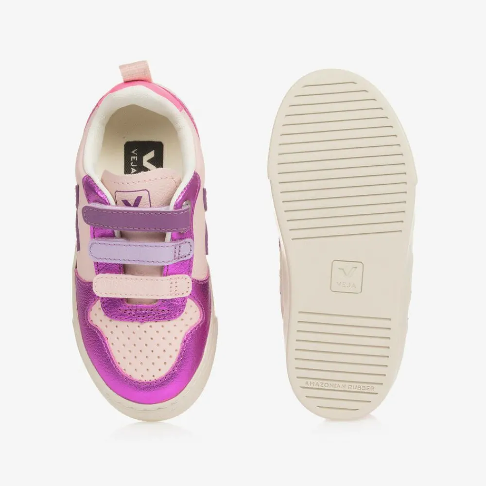 VEJA Trainers|Trainers*Girls Pink & Purple V-10 Leather Trainers