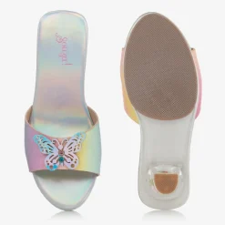 Souza Wedges & Heels|Wedges & Heels*Girls Pink & Silver Iridescent Heeled Shoes