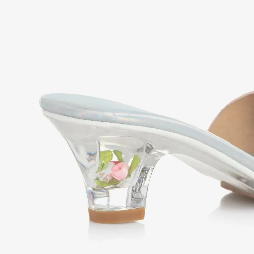 Souza Wedges & Heels|Wedges & Heels*Girls Pink & Silver Iridescent Heeled Shoes