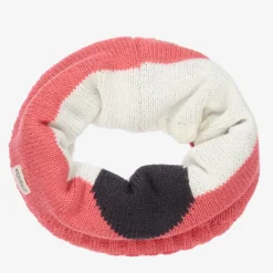 Boboli Scarves*Girls Pink & White Heart Snood