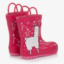 Chipmunks Rain Boots|Rain Boots*Girls Pink Alpaca Rain Boots