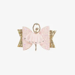 Bowtique London Hair Accessories*Girls Pink & Gold Ballerina Hair Clip (8cm)