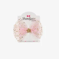 Bowtique London Hair Accessories*Girls Pink & Gold Hair Clip (10cm)