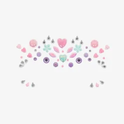 Souza Costumes*Girls Pink & Green Gem Makeup Stickers