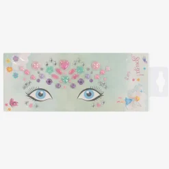 Souza Costumes*Girls Pink & Green Gem Makeup Stickers