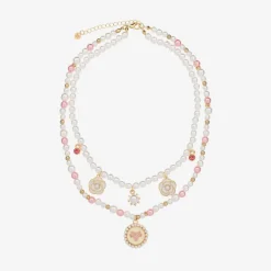 Angels Face Jewellery*Girls Pink & White Pearl Necklace (41cm)