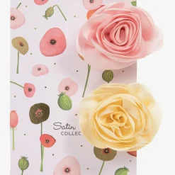 Milledeux Hair Accessories*Girls Pink & Yellow Rose Hairclips (2 Pack)