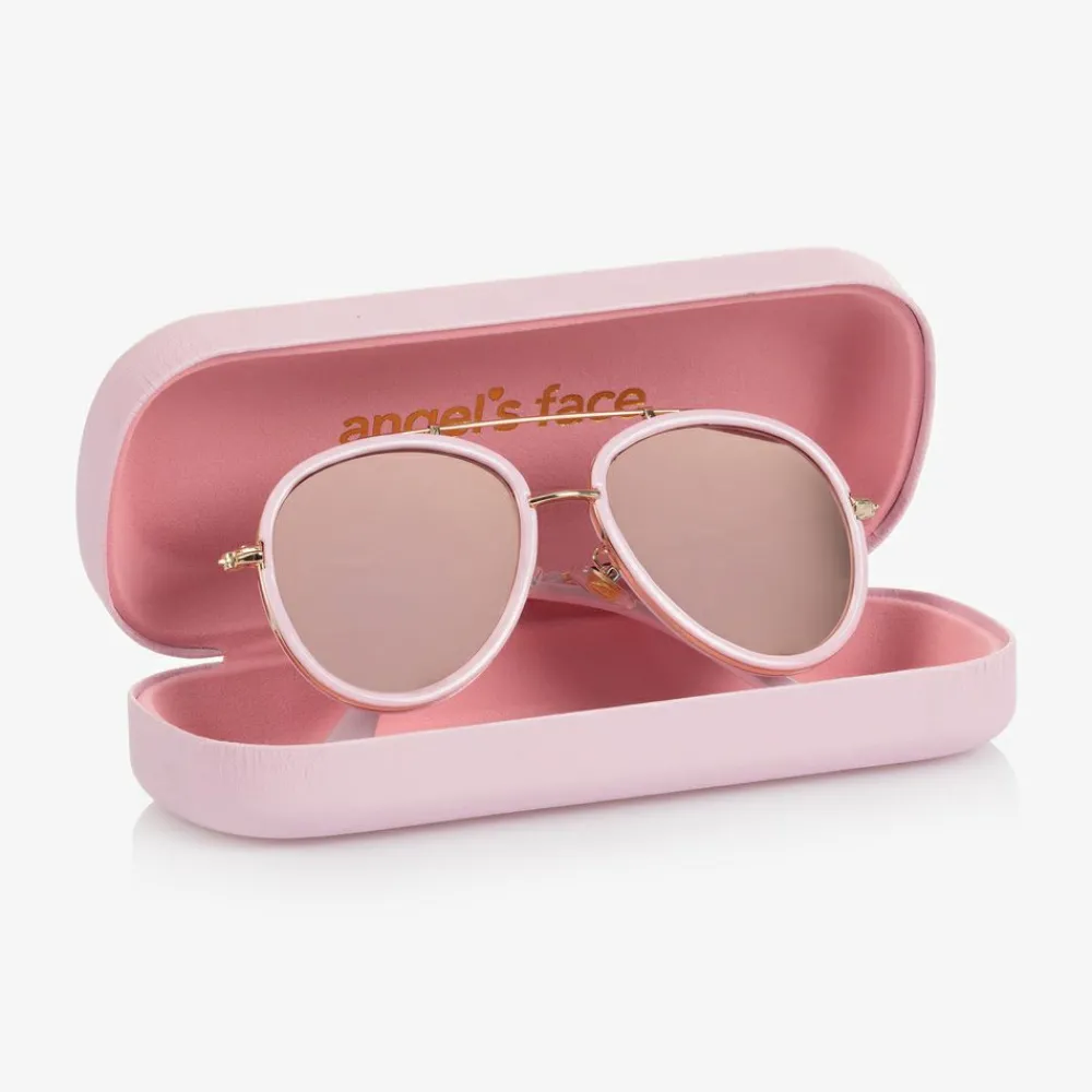 Angels Face Clothing Accessories*Girls Pink Aviator Sunglasses