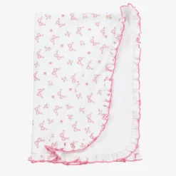 Kissy Kissy Gifts*Girls Pink Blooming Bows Cotton Blanket (73cm)