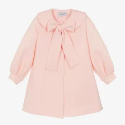 Mama Luma Coats & Jackets*Girls Pink Bow Coat