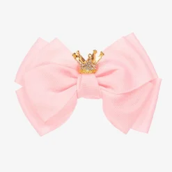 Angels Face Hair Accessories*Girls Pink Bow Hair Clip (11cm) FairyPink