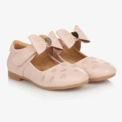 Caramelo Kids Bar Shoes*Girls Pink Bow Shoes