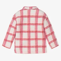 Guess Coats & Jackets*Girls Pink Check Jacket