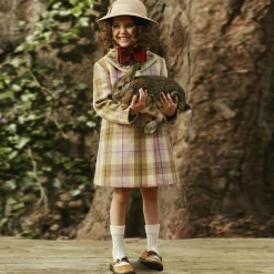 Gucci Coats & Jackets*Girls Pink Check Wool Coat