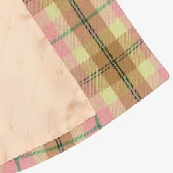 Gucci Coats & Jackets*Girls Pink Check Wool Coat