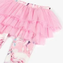 Rock Your Baby Leggings*Girls Pink Cotton & Tulle Unicorn Leggings