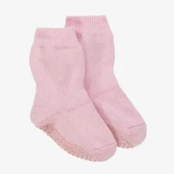 Falke Socks*Girls Pink Cotton & Wool Slipper Socks