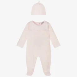 Emporio Armani Gifts|Babysuits*Girls Pink Cotton Babygrow & Hat Set