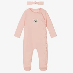 Guess Gifts|Babysuits*Girls Pink Cotton Babysuit Set