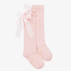 Pretty Originals Socks*Girls Pink Cotton Bow Socks