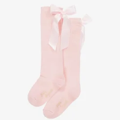 Pretty Originals Socks*Girls Pink Cotton Bow Socks