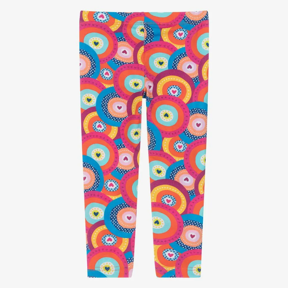 Agatha Ruiz de la Prada Leggings*Girls Pink Cotton Circle Print Leggings