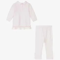 Sofija Outfit Sets|Outfit Sets*Girls Pink Cotton Crown Leggings Set