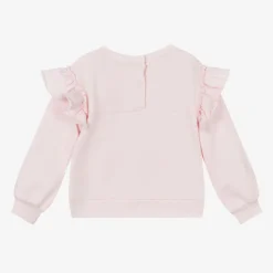 Monnalisa Tops*Girls Pink Cotton Disney Sweatshirt
