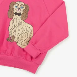 Mini Rodini Gifts*Girls Pink Cotton Dog Print Sweatshirt
