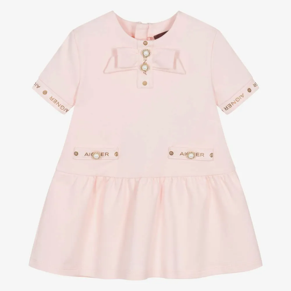 AIGNER Dresses*Girls Pink Cotton Dress