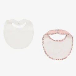 Mayoral Newborn Feeding Accessories*Girls Pink Cotton Floral Sheep Bibs (2 Pack)