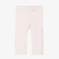 Givenchy Leggings*Girls Pink Cotton 4G Logo Leggings