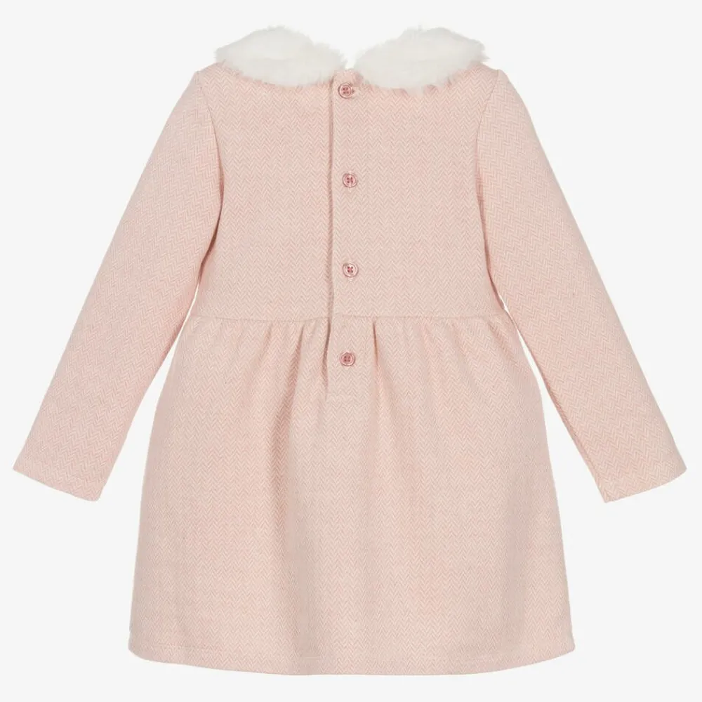 Hatley Dresses*Girls Pink Cotton Herringbone Dress