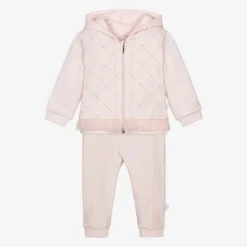 Sofija Tracksuits|Tracksuits*Girls Pink Cotton Hooded Tracksuit