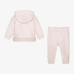 Sofija Tracksuits|Tracksuits*Girls Pink Cotton Hooded Tracksuit