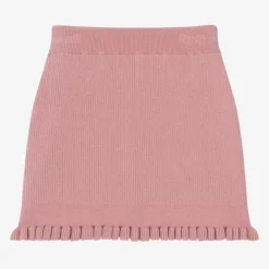 Angels Face Skirts*Girls Pink Cotton Knit Bow Skirt TeaRose