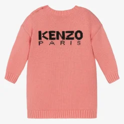 KENZO KIDS Dresses*Girls Pink Cotton Knit Boke Flower Dress