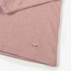 Mayoral Tops*Girls Pink Cotton Knit Roll Neck Sweater