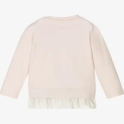 Moncler Enfant Tops*Girls Pink Cotton Logo Top