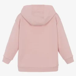 Versace Tops*Girls Pink Cotton Medusa Logo Hoodie