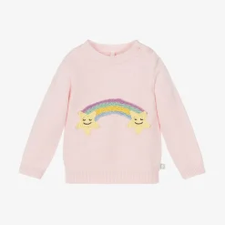 Stella McCartney Kids Tops|Gifts*Girls Pink Cotton Rainbow Sweater