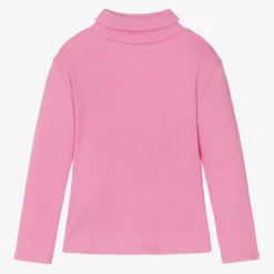 Joyday Tops*Girls Pink Cotton Roll Neck Top