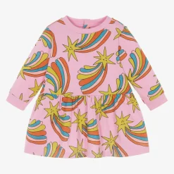 Stella McCartney Kids Dresses*Girls Pink Cotton Shooting Stars Dress