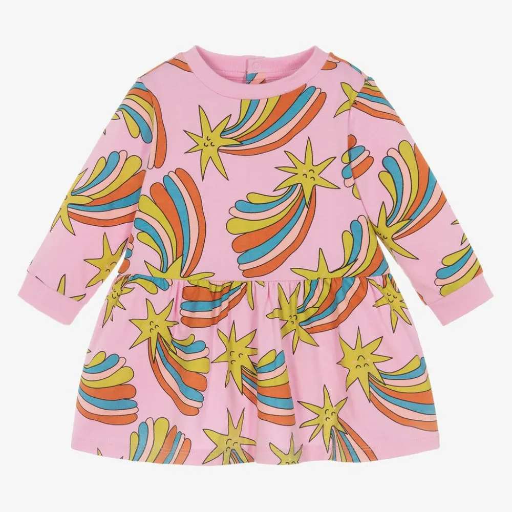 Stella McCartney Kids Dresses*Girls Pink Cotton Shooting Stars Dress