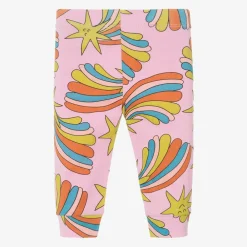 Stella McCartney Kids Leggings*Girls Pink Cotton Shooting Star Leggings