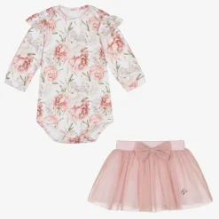 Sofija Outfit Sets*Girls Pink Cotton Skirt Set