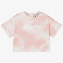 Moncler Enfant Tops*Girls Pink Cotton Tie-Dye T-Shirt