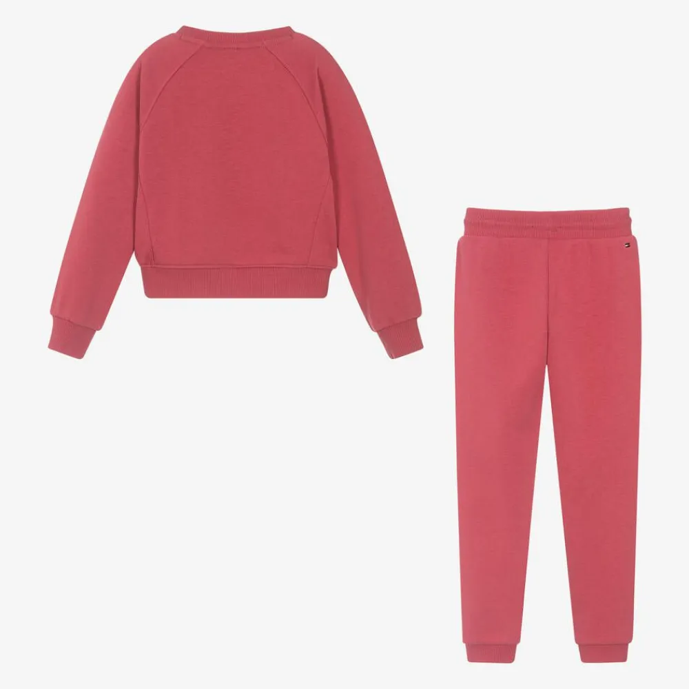 Tommy Hilfiger Tracksuits*Girls Pink Cotton Tracksuit
